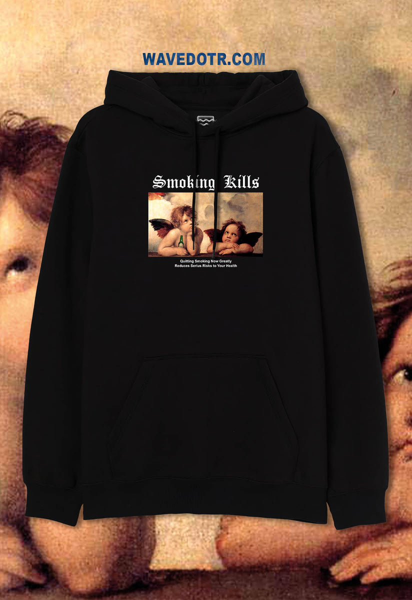SMOKING KILLS Hoodie OVERSIZE WAVEDO